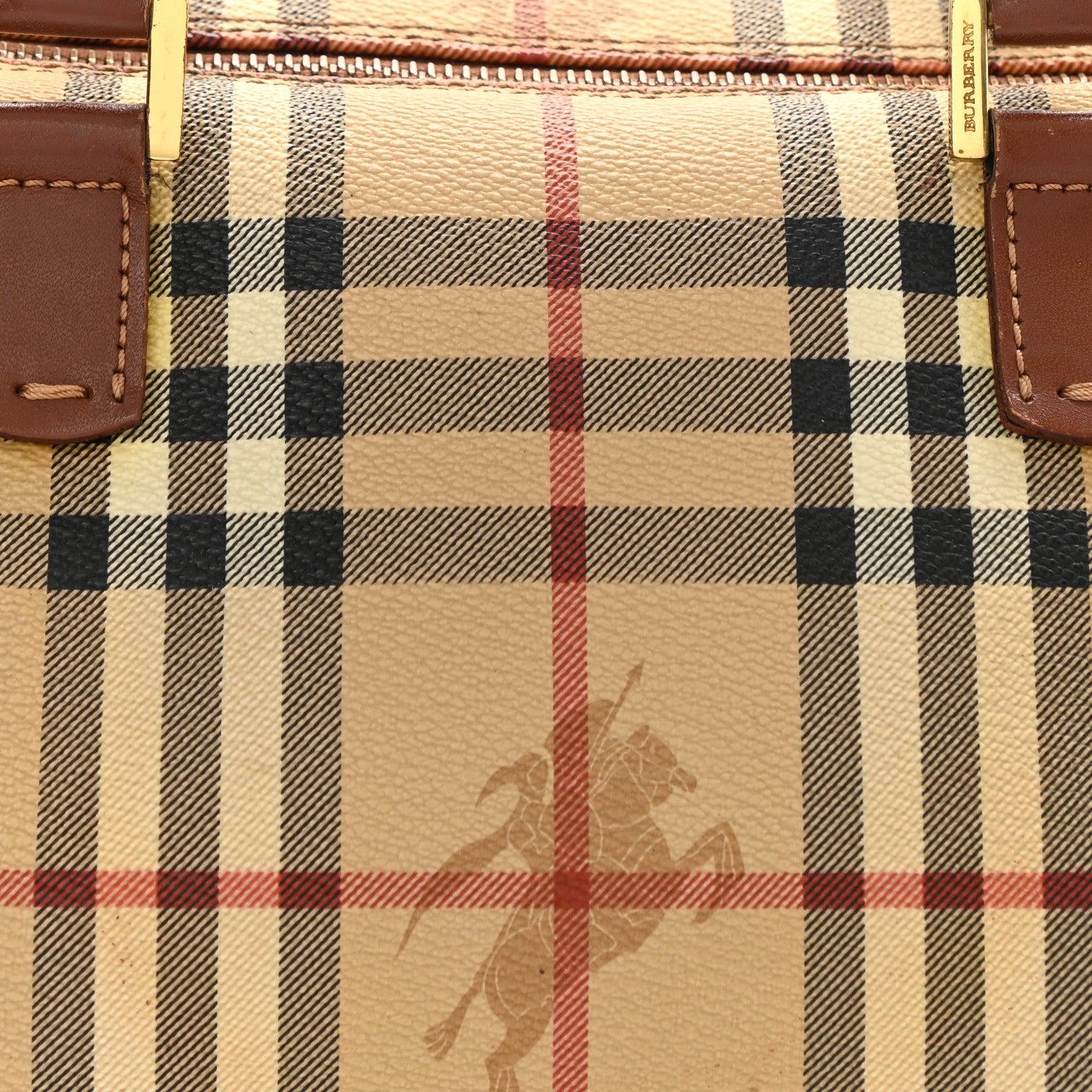 Burberry Haymarket Check Satchel Brown 8 of 12