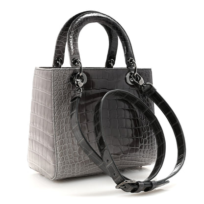 Christian Dior Alligator Medium Lady Dior Grey 3 of 9
