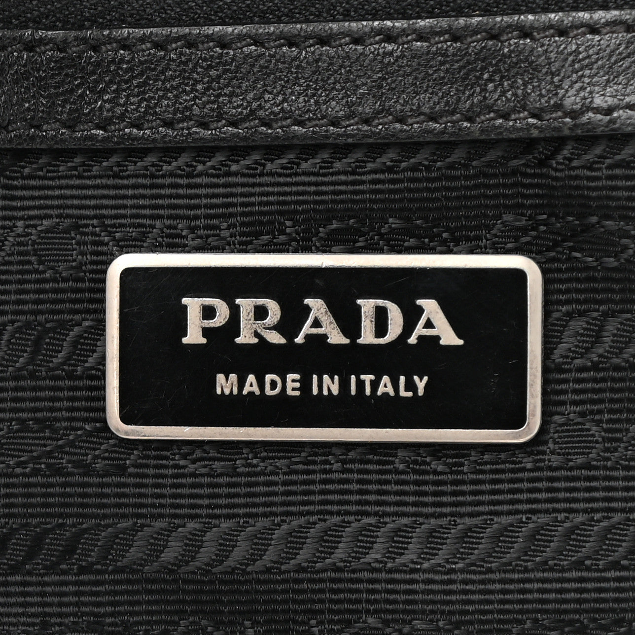 Prada Tessuto Nylon Nappa Braided Gaufre Shopping Satchel Black 5 of 12