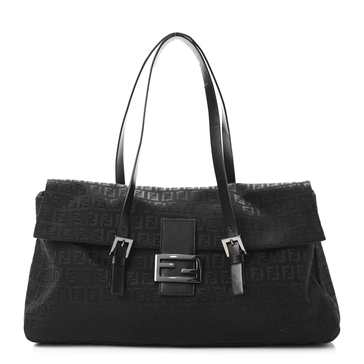 Fendi Zucchino Small Shoulder Bag Black 1 of 8