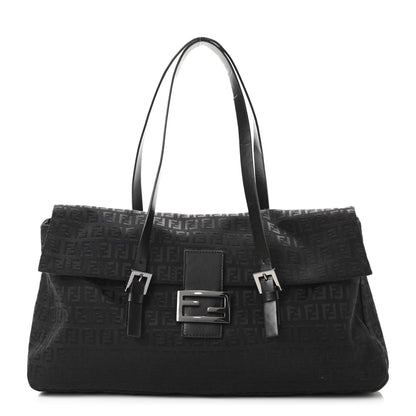 Fendi Zucchino Small Shoulder Bag Black 1 of 8
