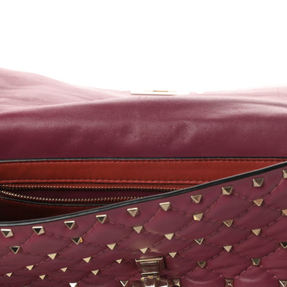 Valentino Garavani Nappa Large Rockstud Spike Shoulder Bag Camelia 12 of 13