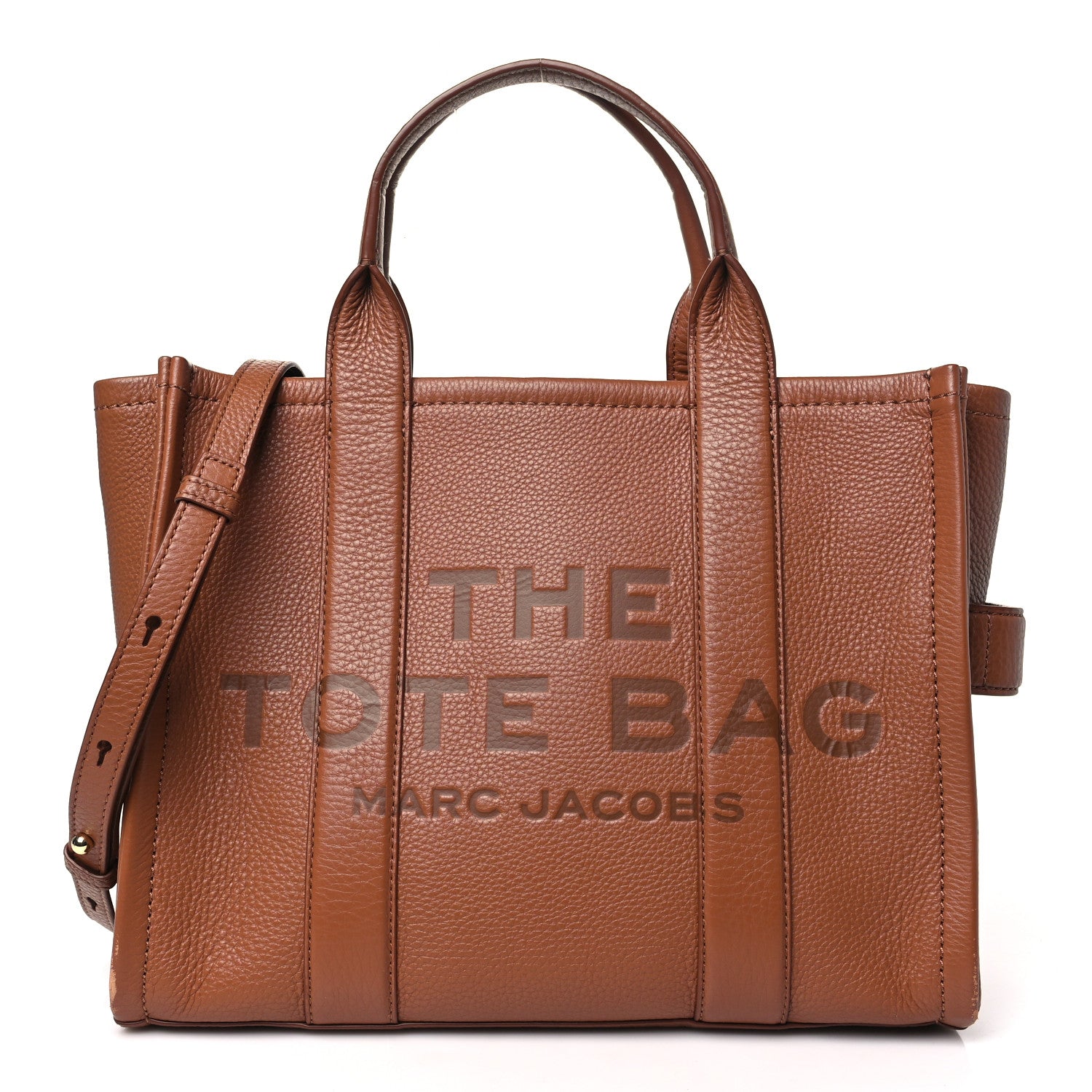 Marc Jacobs Grained Calfskin Medium The Tote Bag Argan Oil 1 of 10