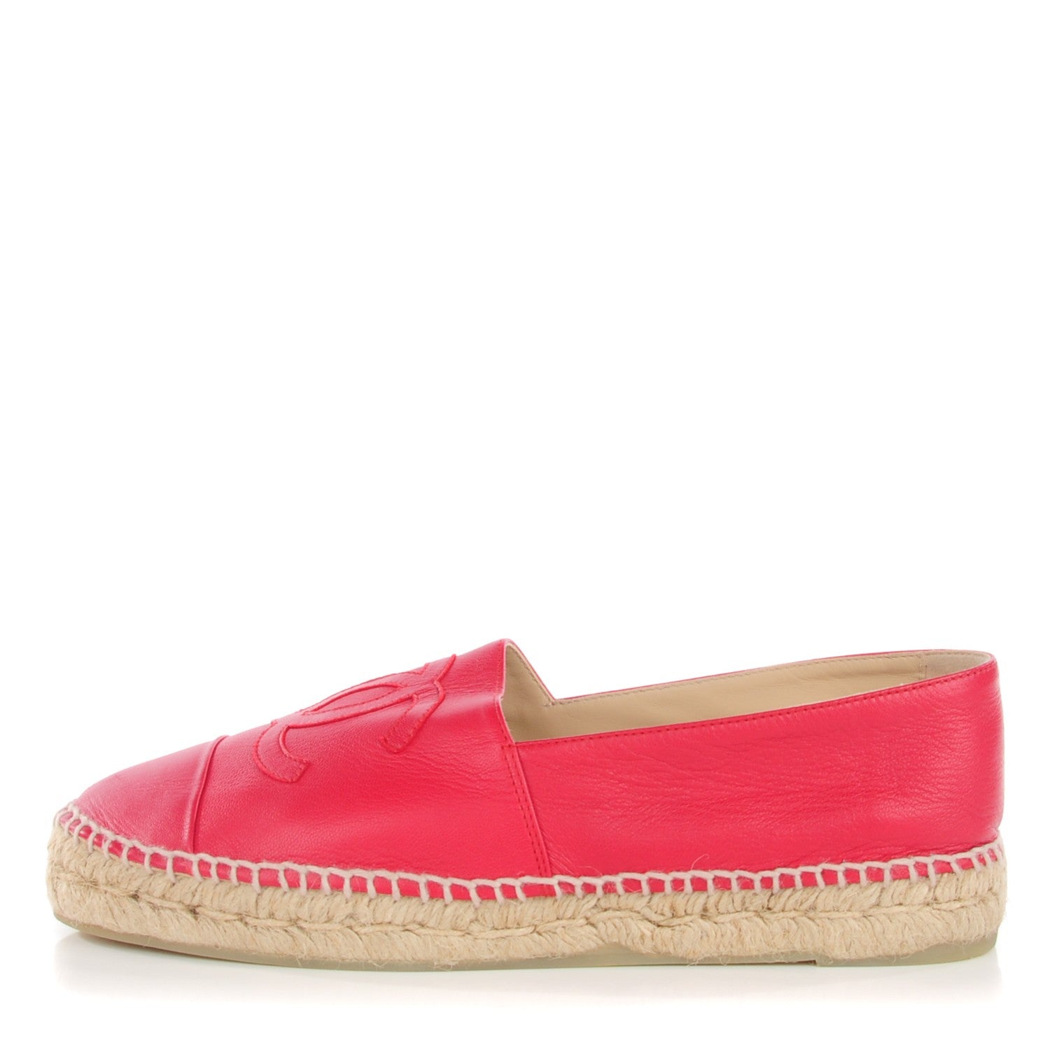 Chanel Lambskin CC Espadrilles 41 Red 1 of 10