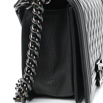 Chanel Caviar Quilted Medium Boy Flap So Black 10 of 12