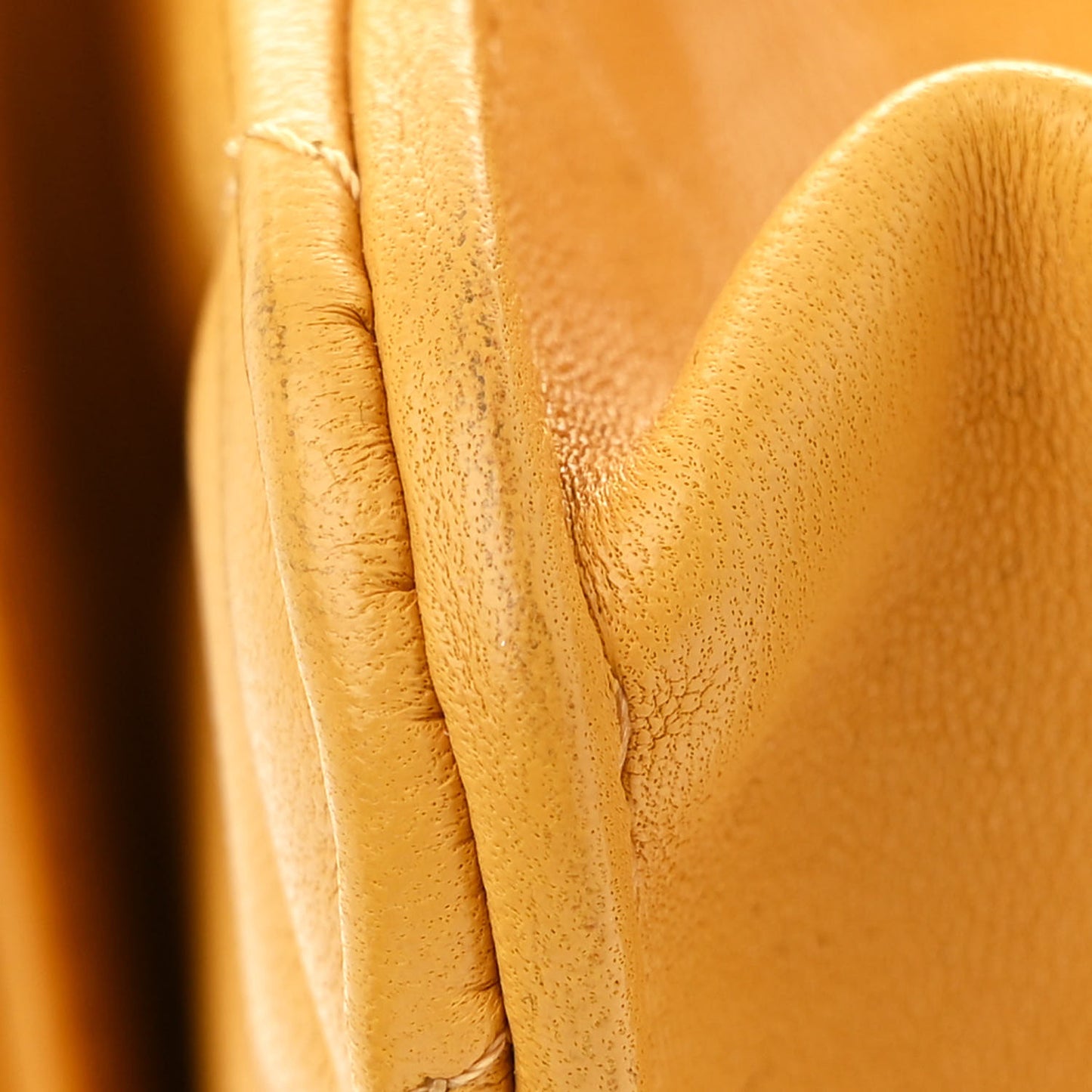 Lambskin Quilted Flap Phone Holder With Chain Yellow