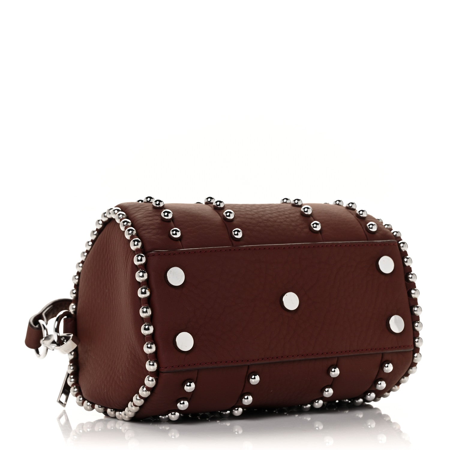 Alexander Wang Calfskin Studded Mini Rockie Matte Beet Rodium Hardware 3 of 7