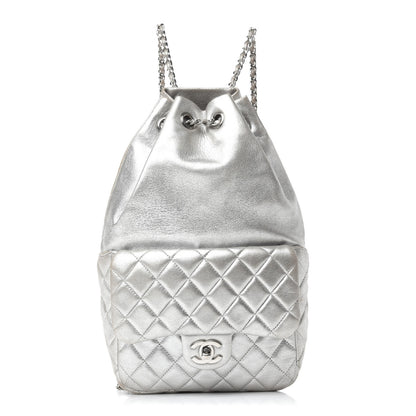 Chanel Metallic Lambskin Quilted Small In Seoul Backpack Silver 1 of 10
