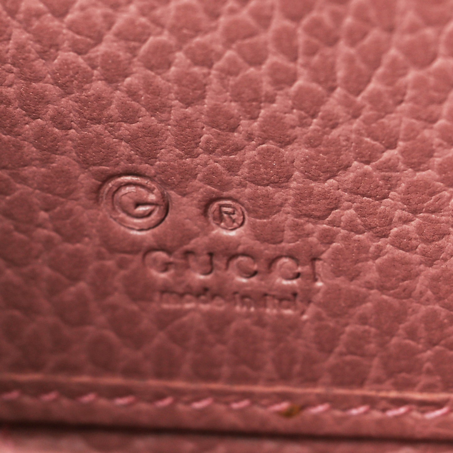 Monogram Dollar Calfskin Zip Around Wallet Beige Ebony Soft Pink
