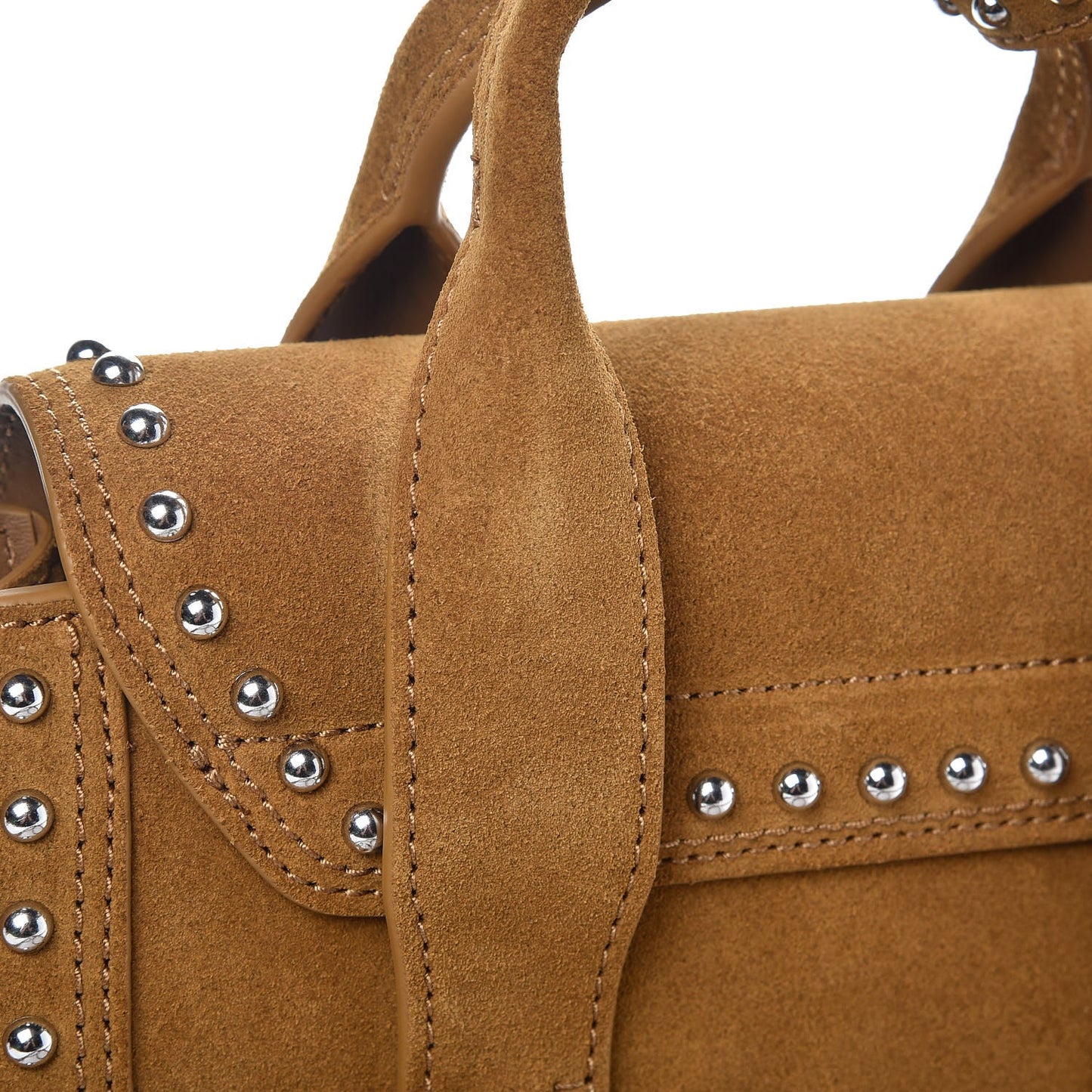 3.1 Suede Studded Mini Pashli Satchel Dark Mustard