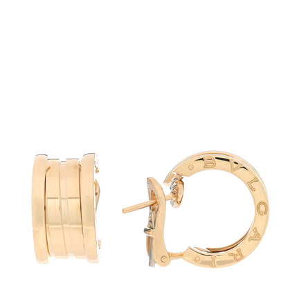 Bulgari 18K Yellow Gold B.Zero1 Hoop Earrings 1 of 4