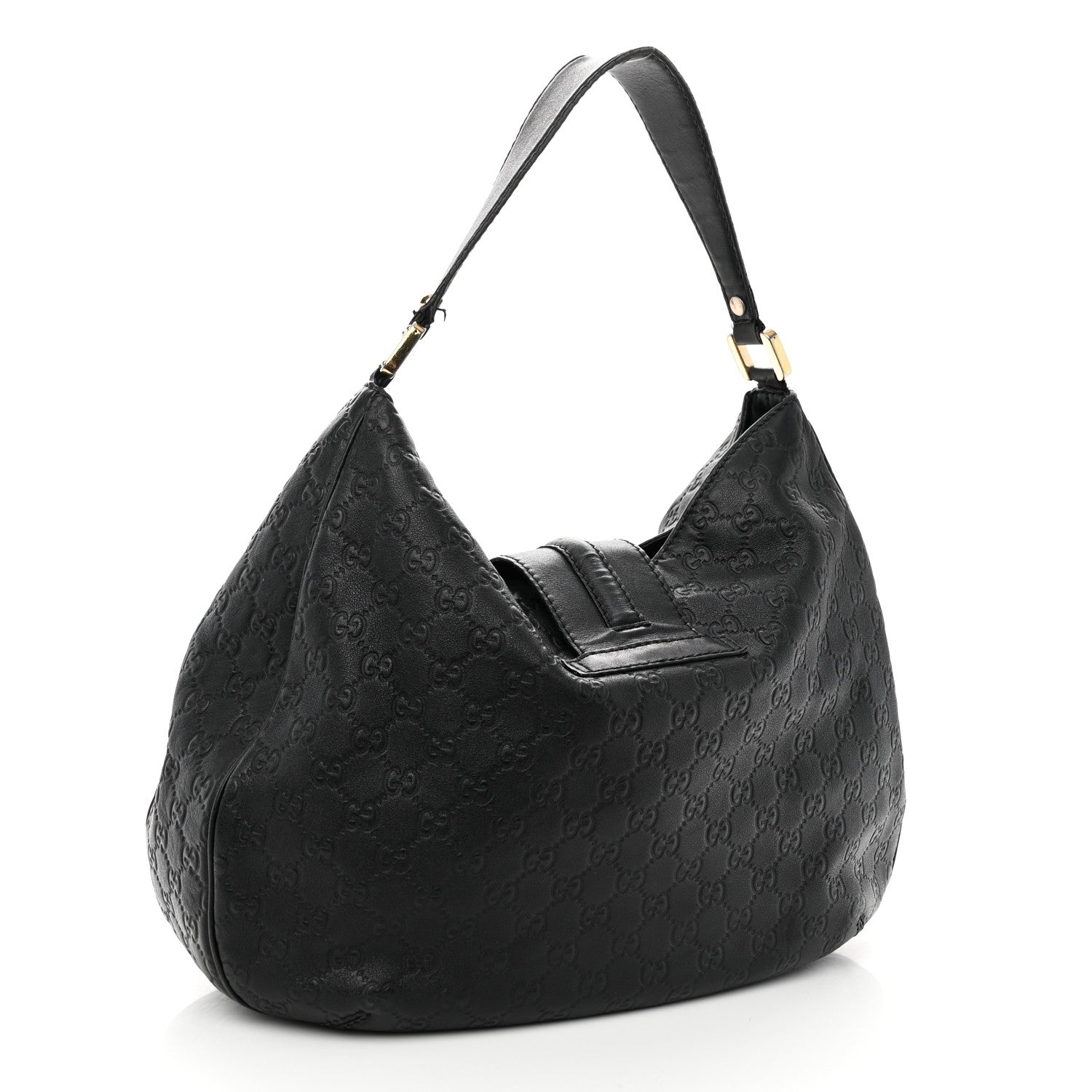 Gucci Guccissima Large New Ladies Web Hobo Black 3 of 13