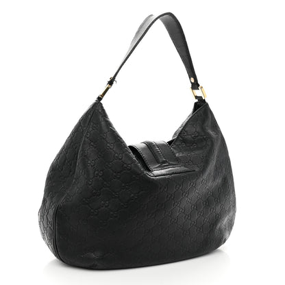 Gucci Guccissima Large New Ladies Web Hobo Black 3 of 13