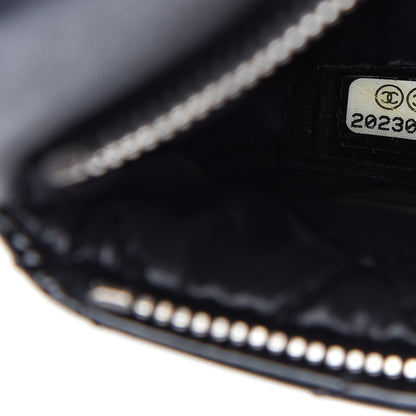 Chanel Patent Calfskin Quilted Beauty CC Clutch Black 9 of 11