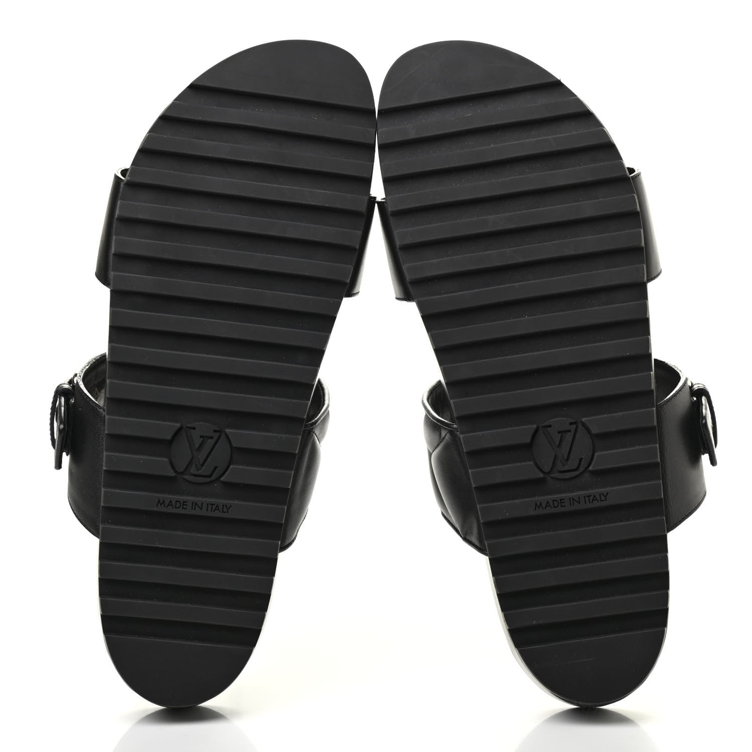 Louis Vuitton Calfskin New Wave Bom Dia Mule Sandals 40 Black 5 of 8