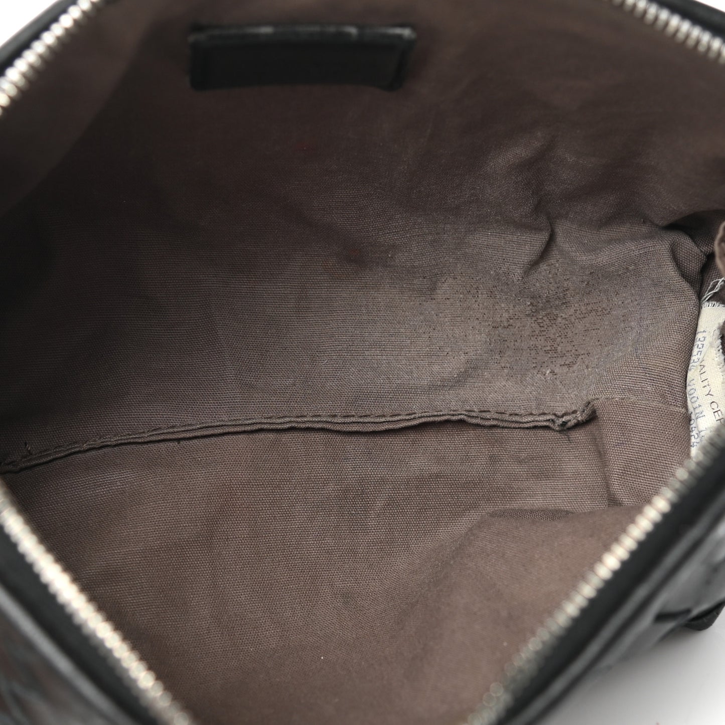 Nappa Intrecciato Small Cosmetic Pouch Black