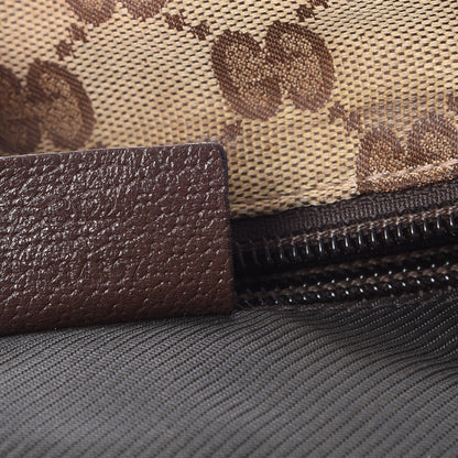 Gucci GG Monogram Small Web Handle Bucket Tote Dark Brown 8 of 12