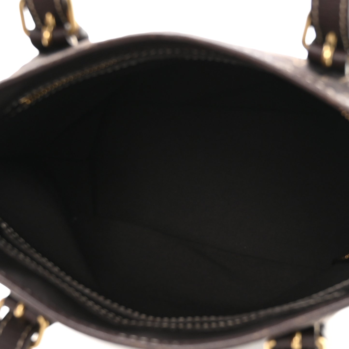 Mini Lin Monogram Bucket Bag Ebene