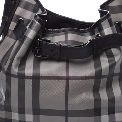 Burberry Smoked Check Medium Walden Belted Hobo Plum 8 of 8