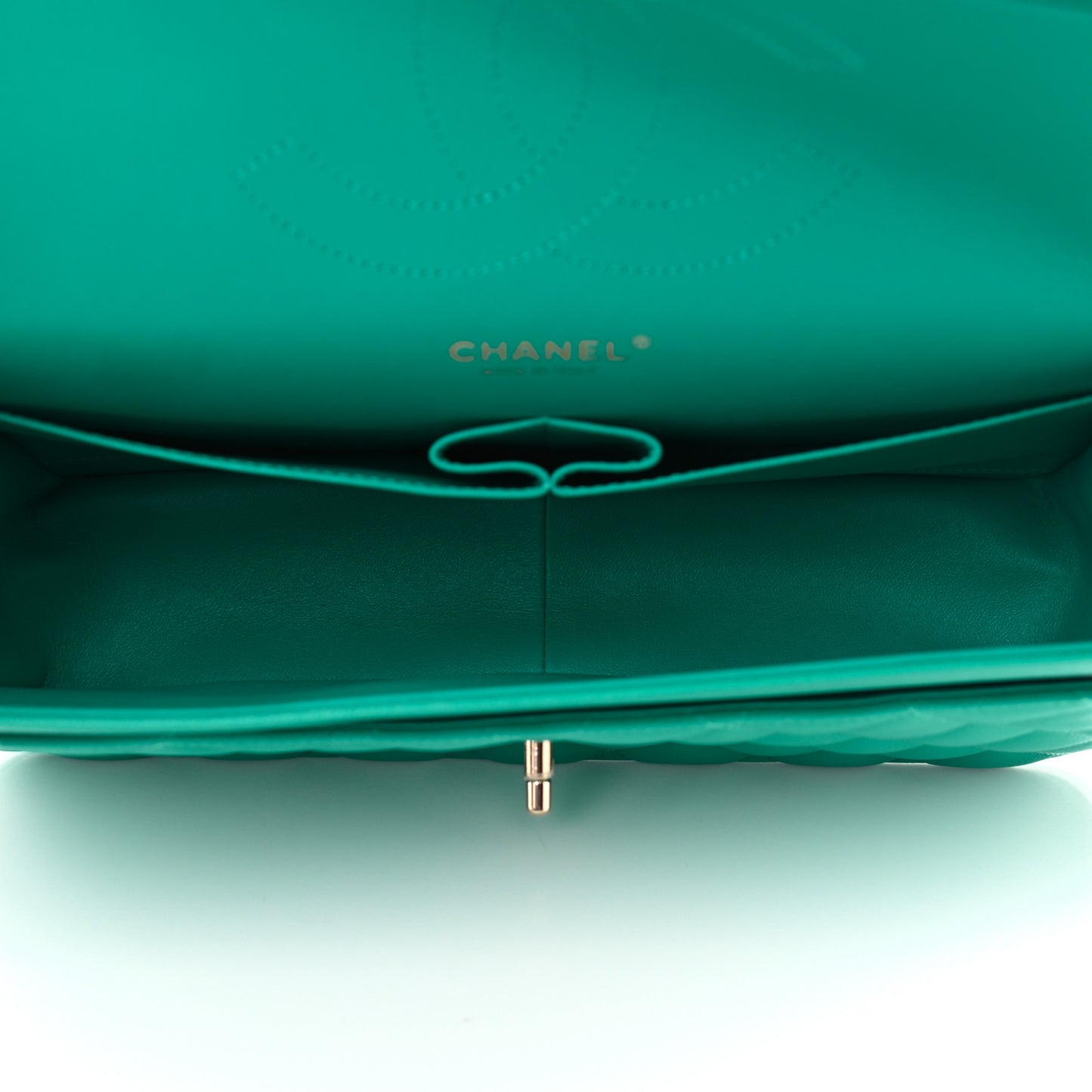 Caviar Quilted Jumbo Double Flap Turquoise