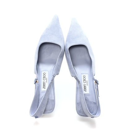 Jimmy Choo Suede Amel 50 Slingback Pumps 39 Blue 2 of 8