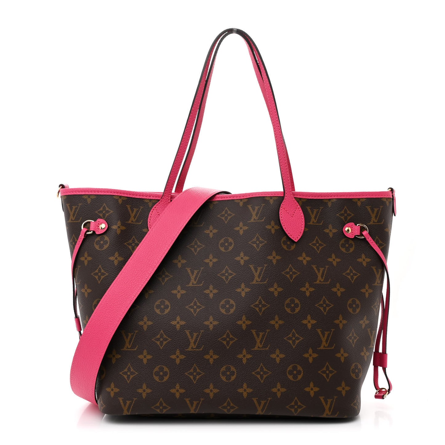 Monogram Inside Out Neverfull Bandouliere MM Rose Pondichery