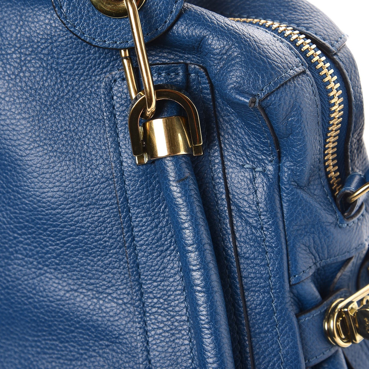 CHLOE Calfskin Medium Paraty Factory Bleu