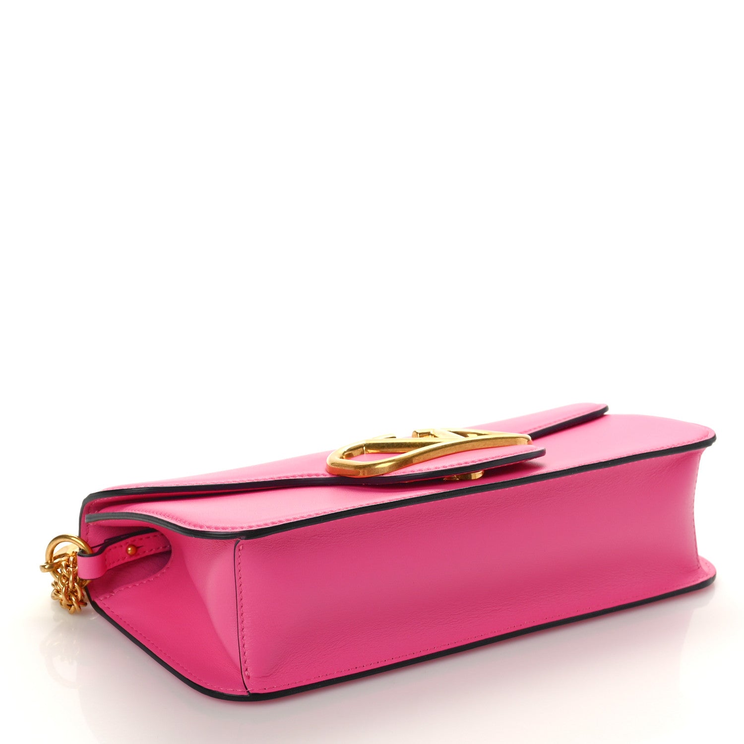 Valentino Garavani Calfskin Vlogo Loco Shoulder Bag Feminine Pink 3 of 8
