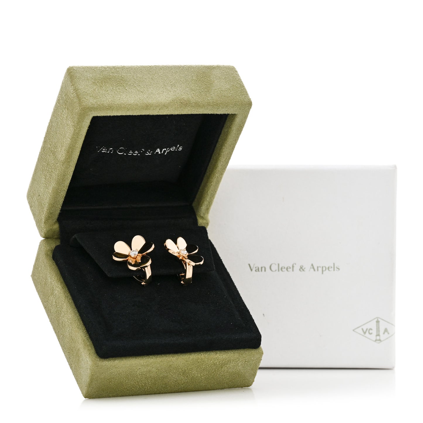 18K Yellow Gold Diamond Small Frivole Earrings