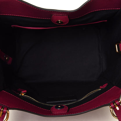 Burberry Grainy Calfskin House Check Small Canterbury Tote Berry Pink 4 of 5