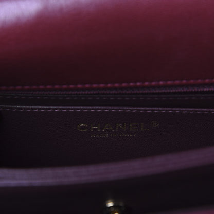 Chanel Lambskin Quilted Jumbo Coco Vintage Flap Burgundy 8 of 11
