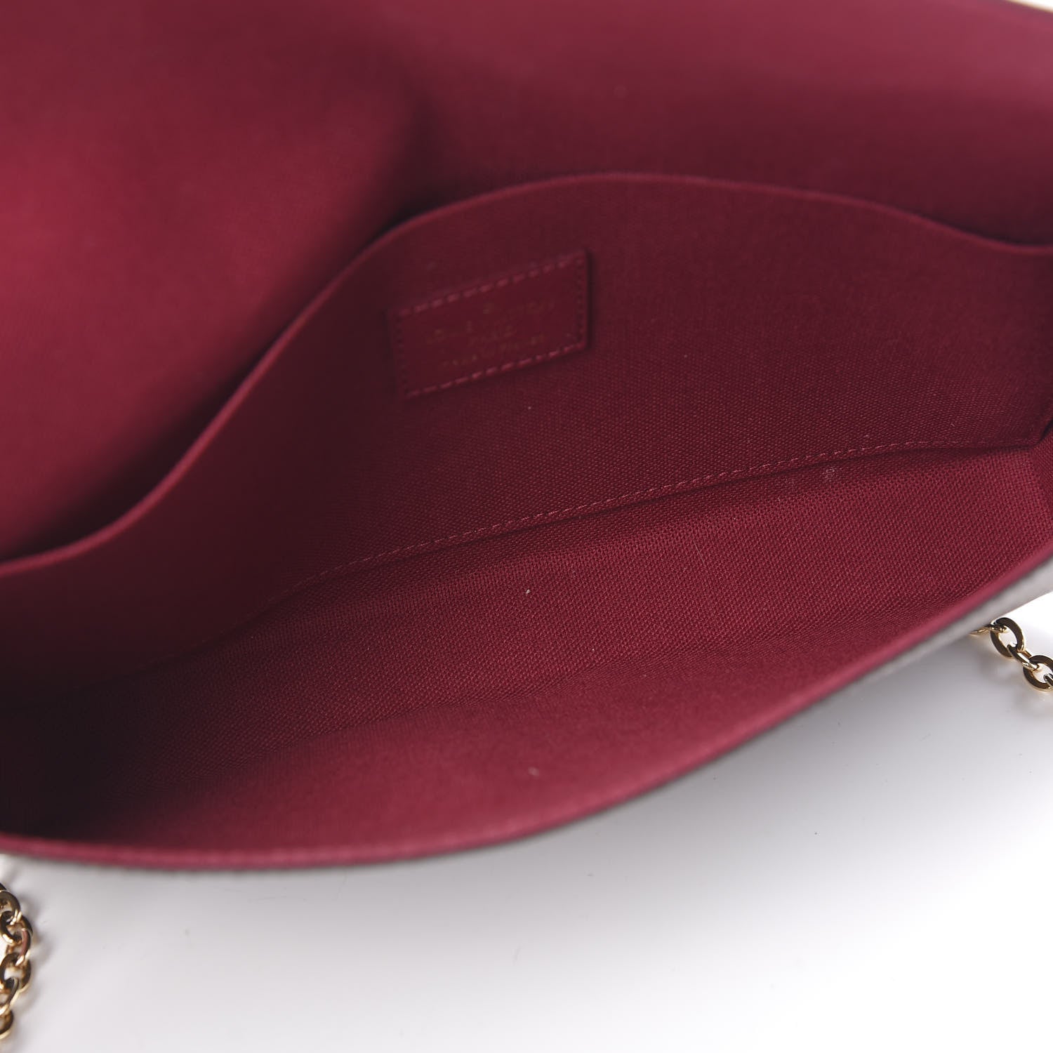 Louis Vuitton Monogram Pochette Felicie Chain Wallet Fuchsia 4 of 10