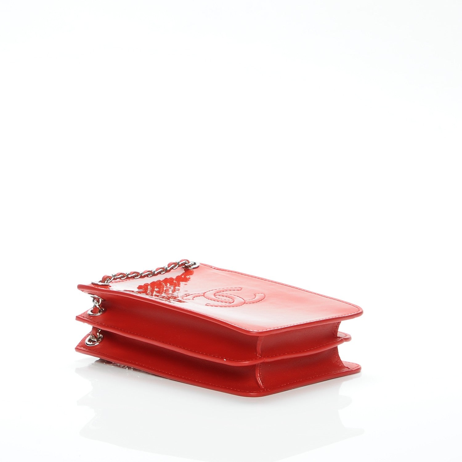 Chanel Patent Crossbody CC Phone Holder Red 4 of 7