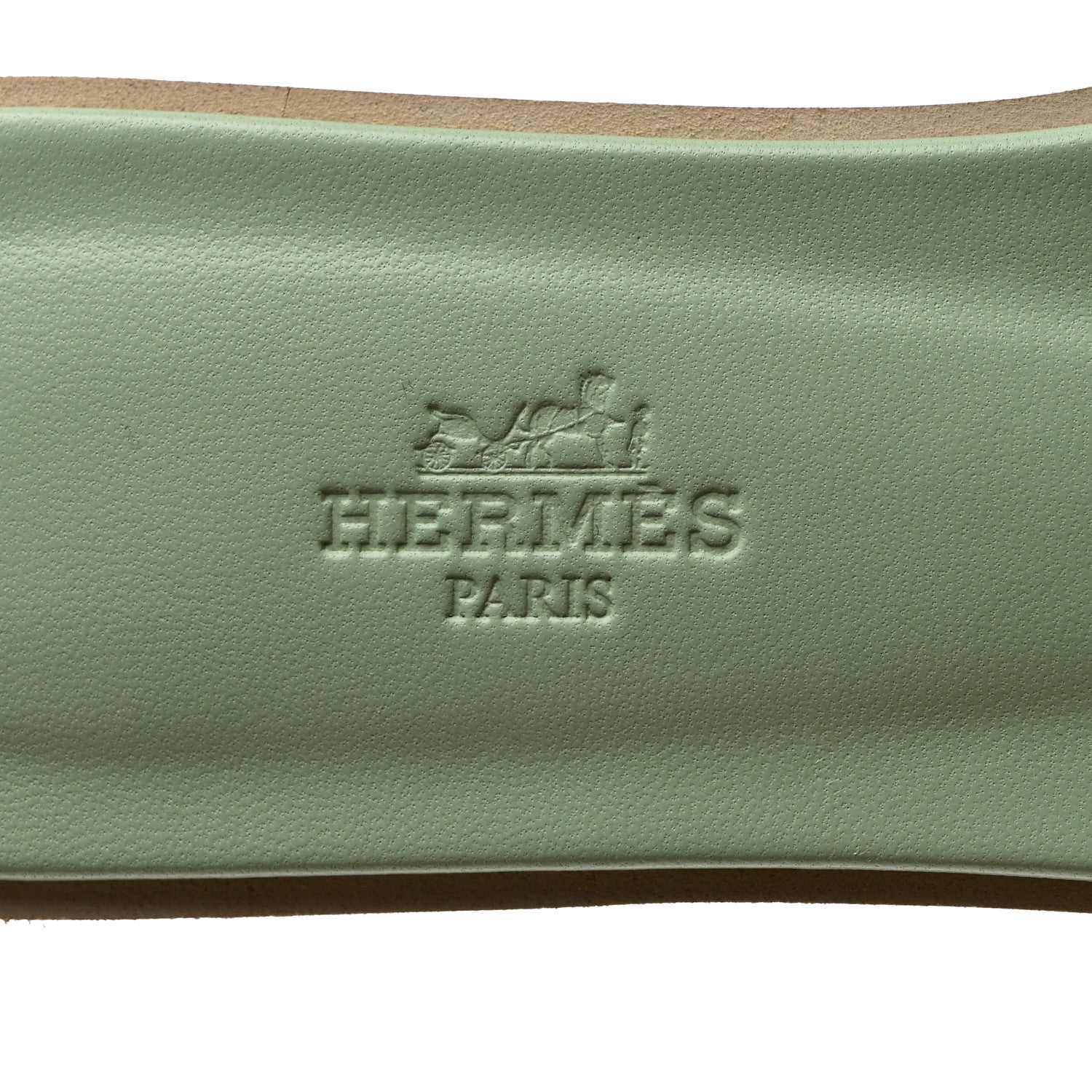 Hermes Epsom Oran Sandals 37 Vert Jade 7 of 9