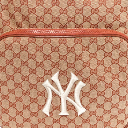 Gucci X MLB GG Monogram NY Yankees Medium Backpack Beige Ruggine Ivory 9 of 11