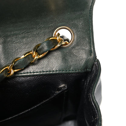 Chanel Lambskin Quilted Small Single Flap Green 8 of 13