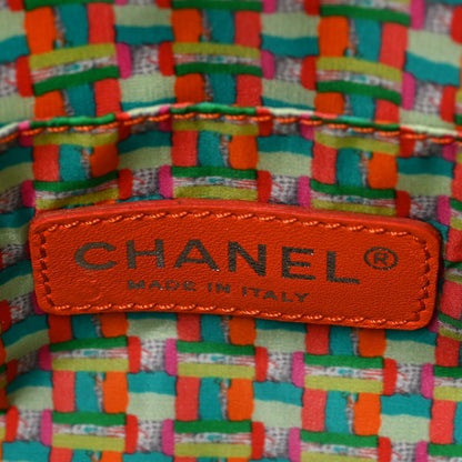 Chanel Rubber Quilted Lambskin Coco Rain Camera Bag Orange 9 of 14