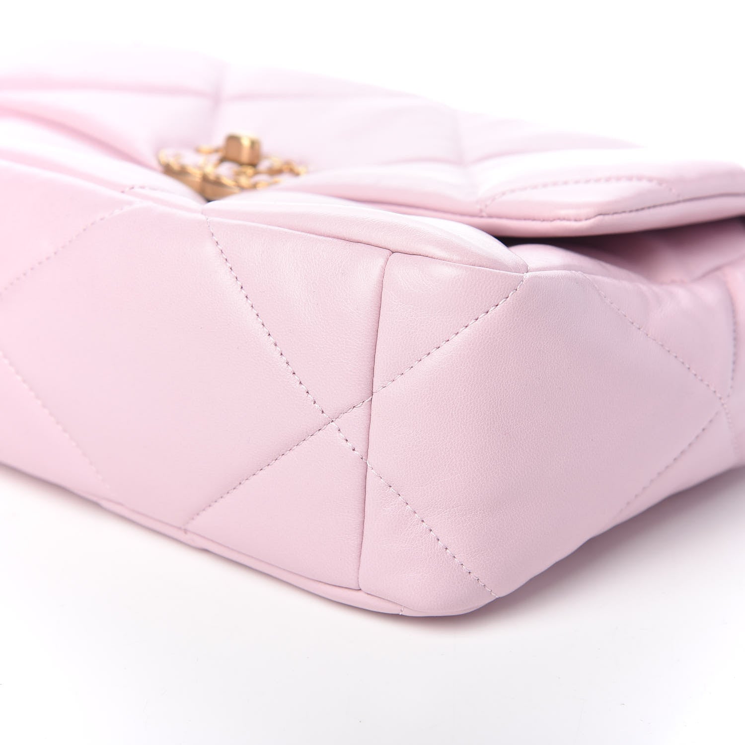 Chanel Lambskin Quilted Large Chanel 19 Flap Light Pink 9 of 10