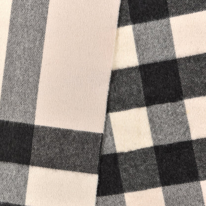 Burberry Cashmere Giant Check Fringe Scarf Stone 3 of 4