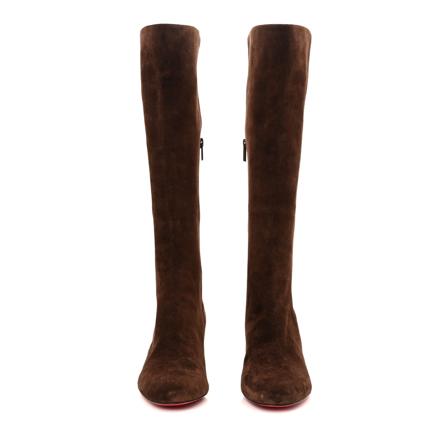 Christian Louboutin Suede Calfskin Jane Knee High 55 Boots 37.5 Cosme 3 of 8