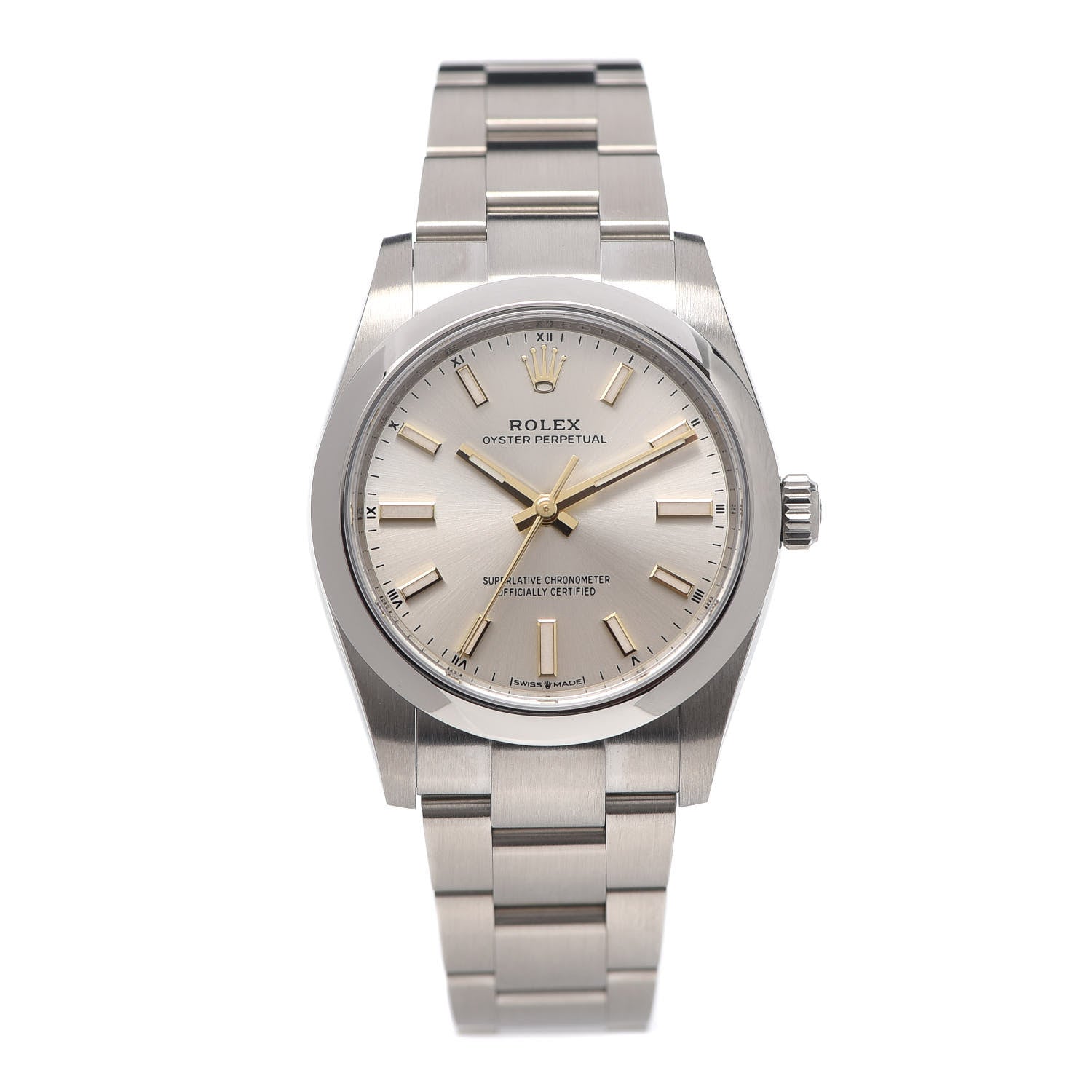 Rolex Stainless Steel 34mm Oyster Perpetual Watch Silver 124200 1 of 6