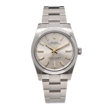 Rolex Stainless Steel 34mm Oyster Perpetual Watch Silver 124200 1 of 6