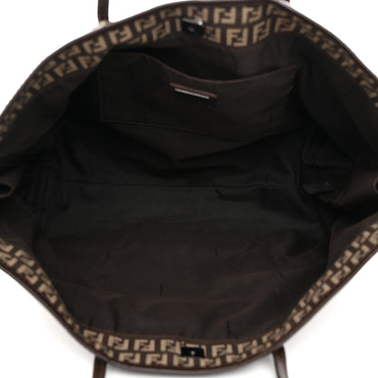 Fendi Zucchino Vitello Roll Tote Testa di Moro Beige 5 of 12