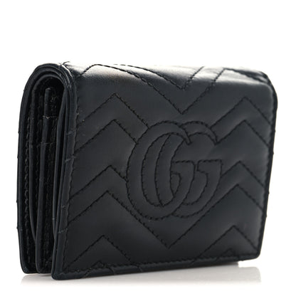 Gucci Calfskin Matelasse GG Marmont Card Case Black 3 of 9