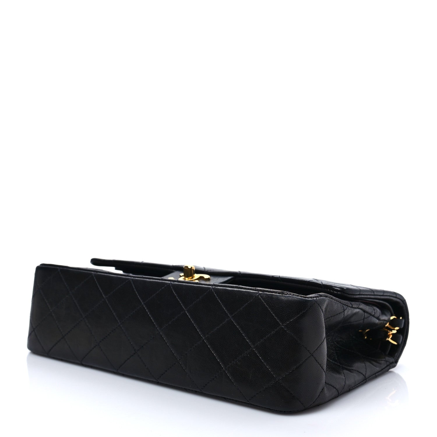 Chanel Lambskin Quilted Medium Double Flap Black 8 of 8