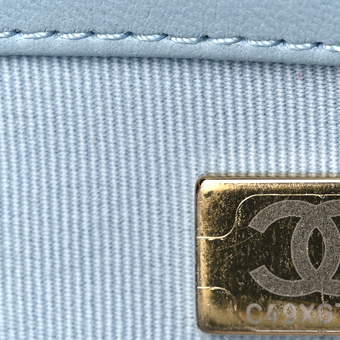 Lambskin Quilted Medium Chanel 19 Flap Light Blue