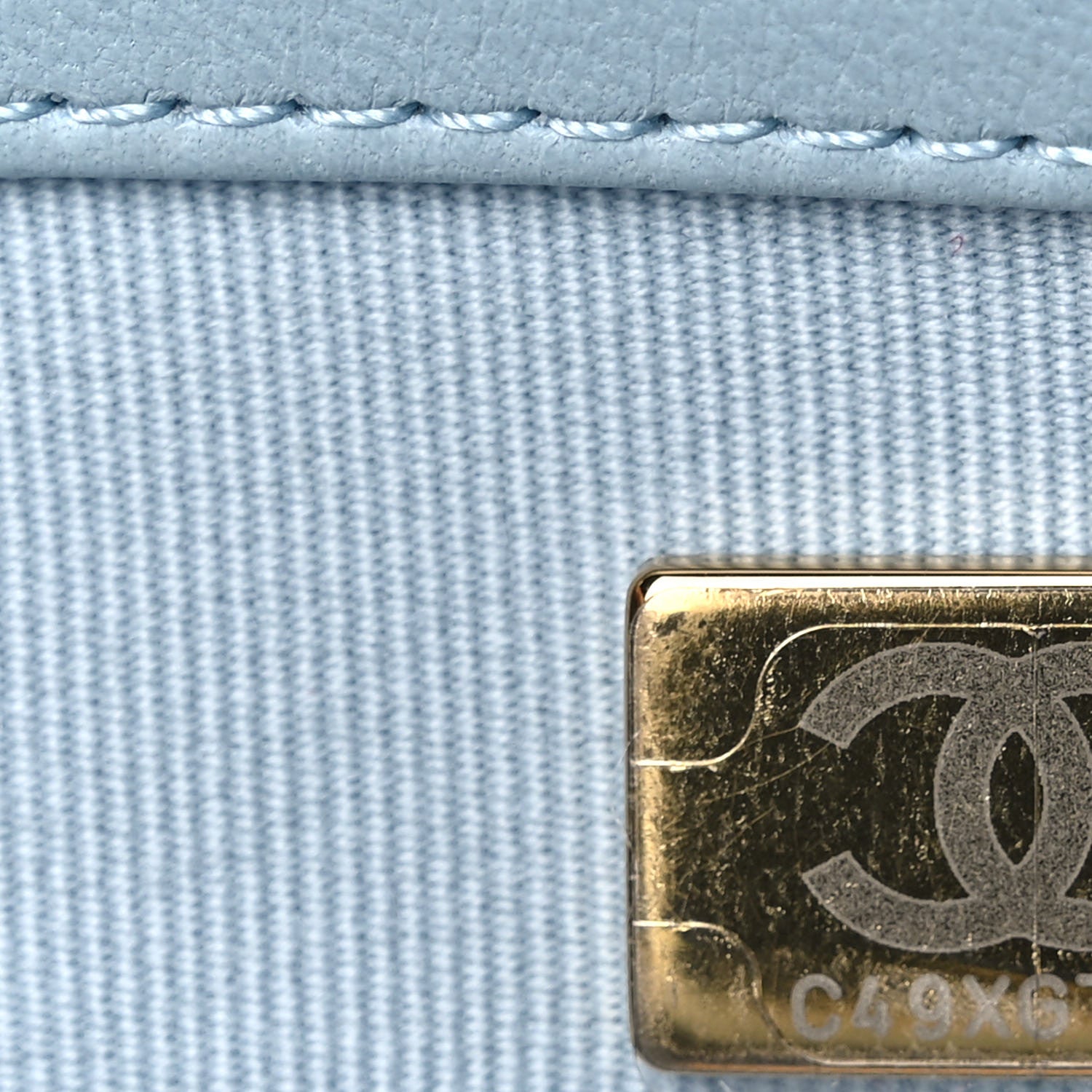 Chanel Lambskin Quilted Medium Chanel 19 Flap Light Blue 5 of 10