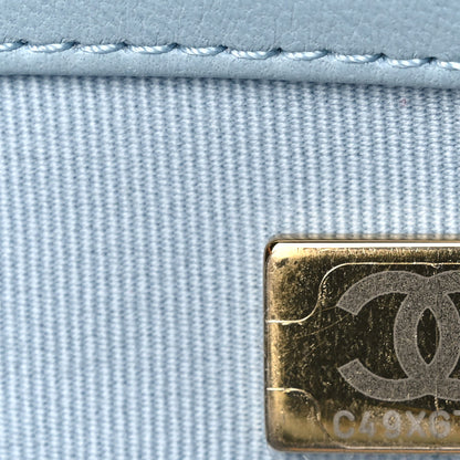 Chanel Lambskin Quilted Medium Chanel 19 Flap Light Blue 5 of 10