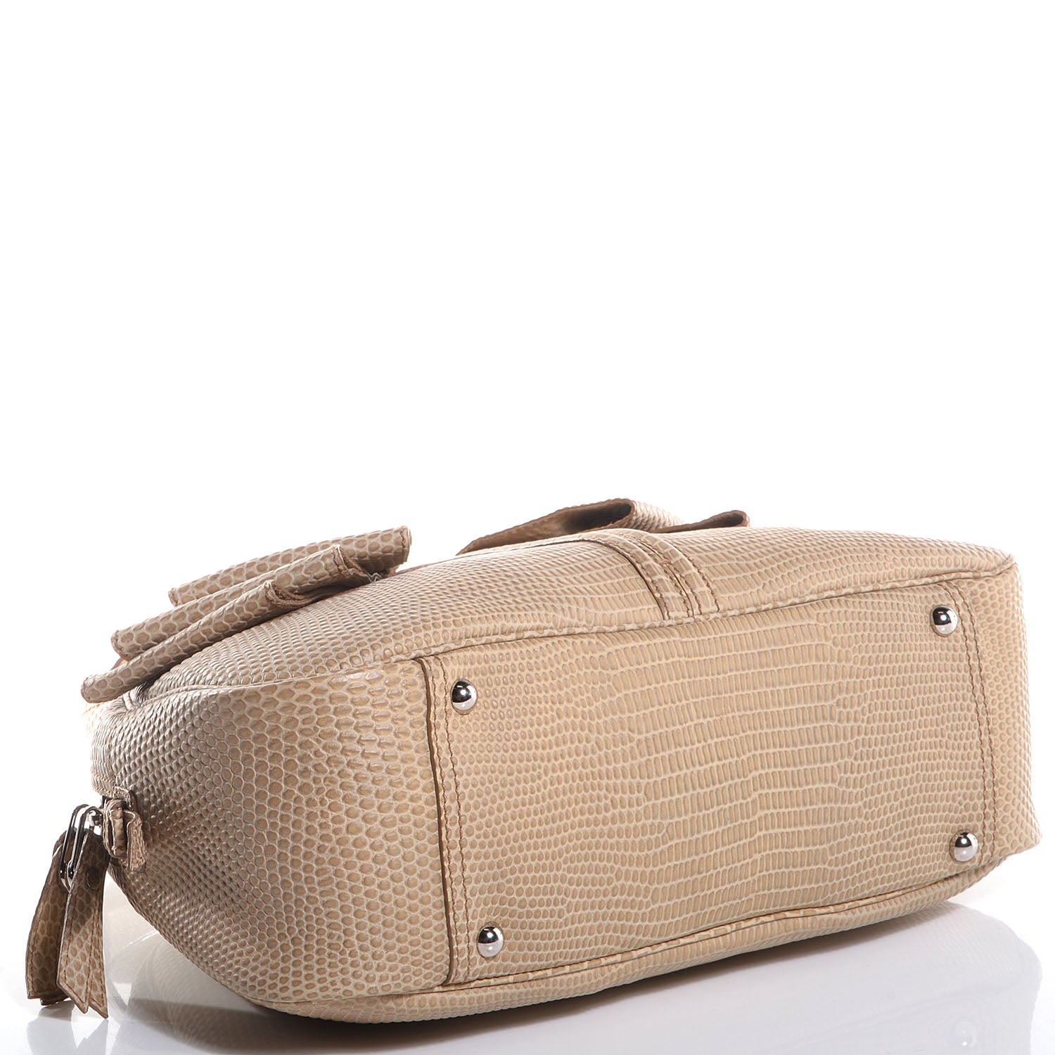Saint Laurent Lizard Embossed Medium Y Bow Bowler 5 of 8