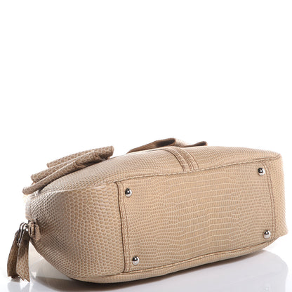 Saint Laurent Lizard Embossed Medium Y Bow Bowler 5 of 8